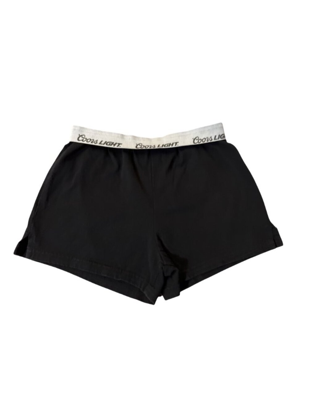 Coors Light Women's Lounge Shorts Size Large Black Used 100% Cotton - Picture 11 of 12